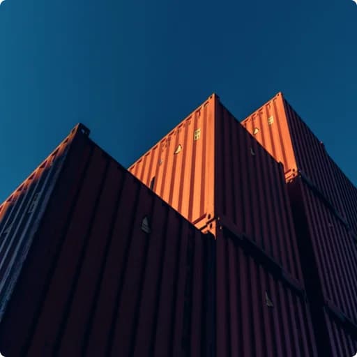 Stacked Boxhub shipping containers in Beaumont