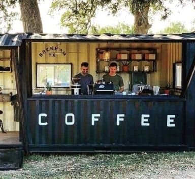 Coffee shop in shipping container - containers for entrepreneurs